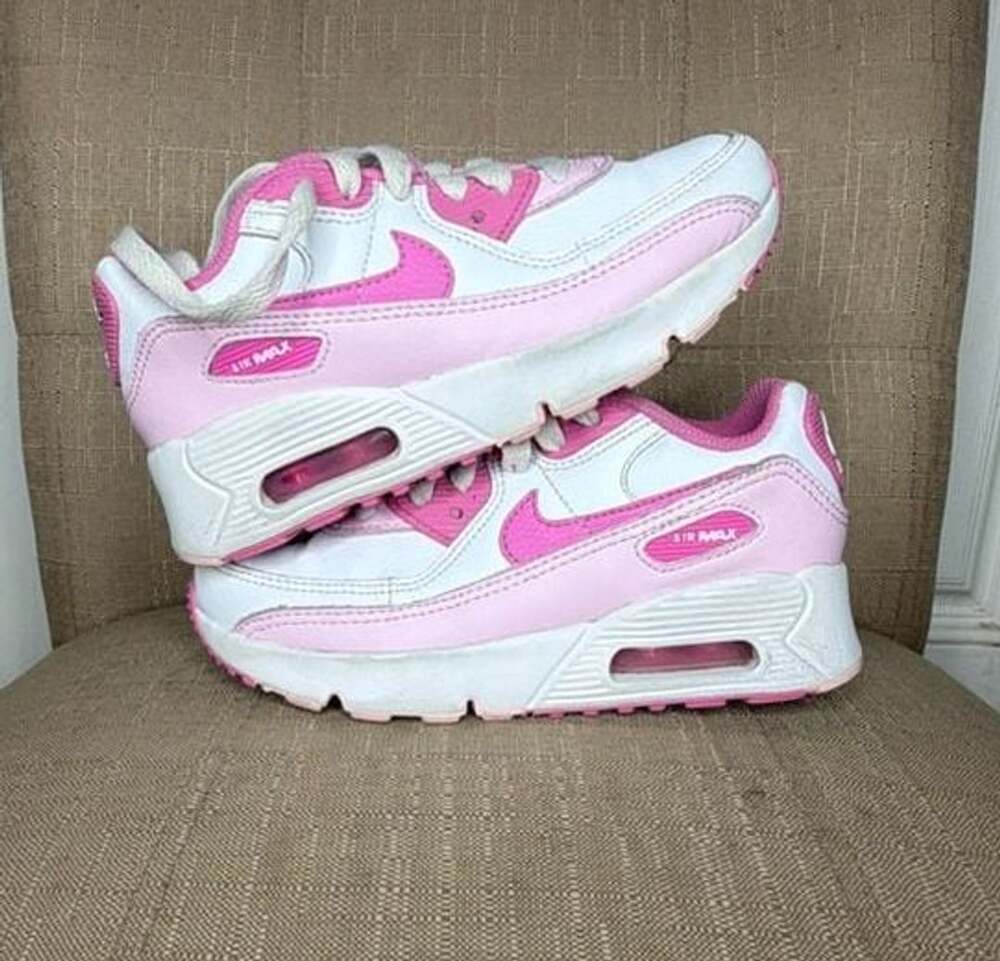 Nike Air Max 90 Little Kids Shoes FZ3558-100 White Pink